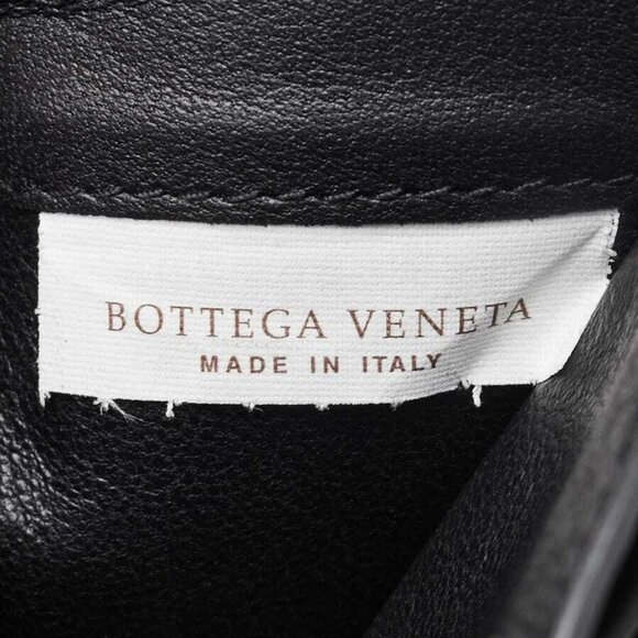 Bottega Veneta Black/Grey Intrecciato Woven Nappa Leather Tri-Fold Small Wallet - Picture 9 of 11